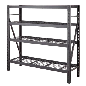 MAXIMUM Adjustable 4-Shelf Heavy Duty Steel Metal Storage Rack / Shelving Unit, 77 x 24 x 72-in